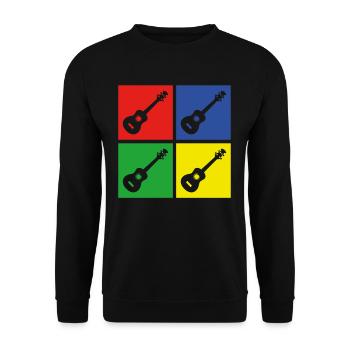 Ukulele - Unisex Pullover - Schwarz - Vorne - Alina (178cm) & Michal (187cm)