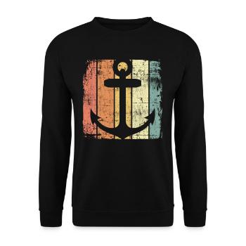 Anker - Unisex Pullover - Schwarz - Vorne - Alina (178cm) & Michal (187cm)