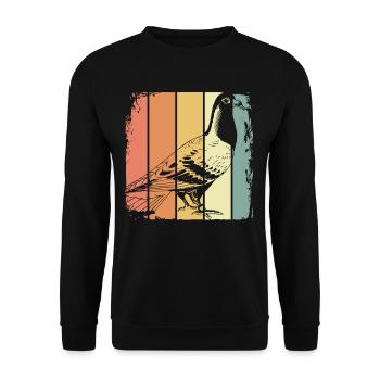 Carrier pigeon bird - Unisex Sweatshirt - black - Front - Alina (178cm) & Michal (187cm)