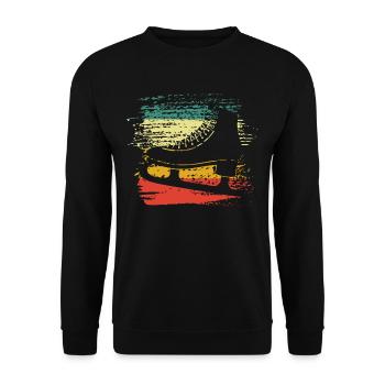 Schlittschuh - Unisex Pullover - Schwarz - Vorne - Alina (178cm) & Michal (187cm)