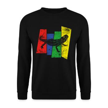 Lézard - Sweat-shirt Unisexe - noir - Devant - Alina (178cm) & Michal (187cm)