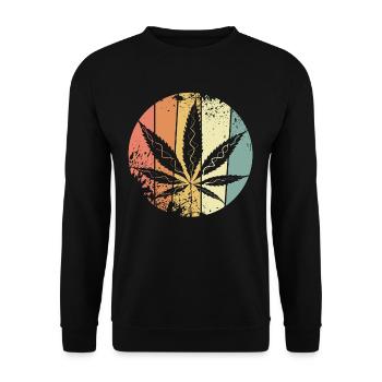 Chanvre cannabis - Sweat-shirt Unisexe - noir - Devant - Alina (178cm) & Michal (187cm)