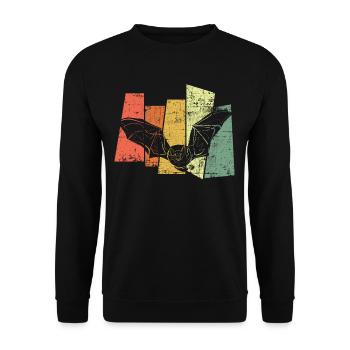 Bat - Unisex Sweatshirt - black - Front - Alina (178cm) & Michal (187cm)