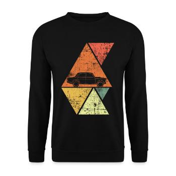 Voitures anciennes - Sweat-shirt Unisexe - noir - Devant - Alina (178cm) & Michal (187cm)