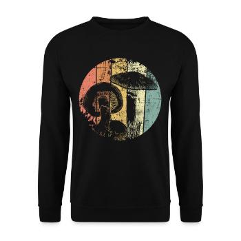 Zauberpilze Pilz - Unisex Pullover - Schwarz - Vorne - Alina (178cm) & Michal (187cm)