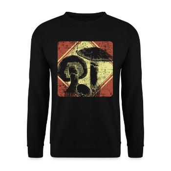 Champignon - Sweat-shirt Unisexe - noir - Devant - Alina (178cm) & Michal (187cm)