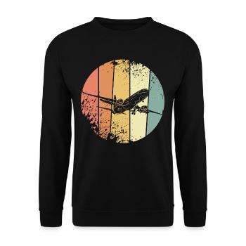 Flugzeug Pilot - Unisex Pullover - Schwarz - Vorne - Alina (178cm) & Michal (187cm)