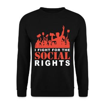 Socialism Protest - Unisex Sweatshirt - black - Front - Alina (178cm) & Michal (187cm)