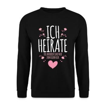 Bride Bachelor Party - Unisex Sweatshirt - black - Front - Alina (178cm) & Michal (187cm)