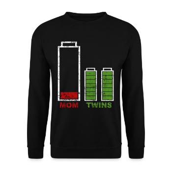 Gemini Mama - Unisex Sweatshirt - black - Front - Alina (178cm) & Michal (187cm)