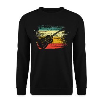 Gitarre - Unisex Pullover - Schwarz - Vorne - Alina (178cm) & Michal (187cm)
