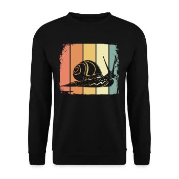 Snail - Unisex Sweatshirt - black - Front - Alina (178cm) & Michal (187cm)