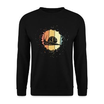 Snail - Unisex Sweatshirt - black - Front - Alina (178cm) & Michal (187cm)