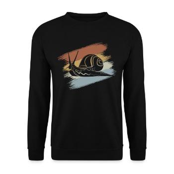 Snail - Unisex Sweatshirt - black - Front - Alina (178cm) & Michal (187cm)