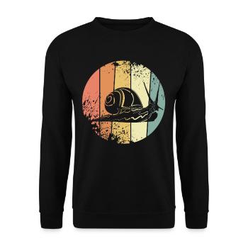 Snail retro - Unisex Sweatshirt - black - Front - Alina (178cm) & Michal (187cm)