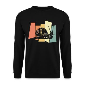 Snail - Unisex Sweatshirt - black - Front - Alina (178cm) & Michal (187cm)