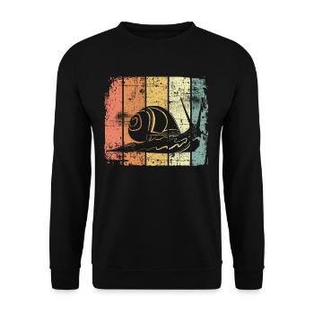 Schnecke - Unisex Pullover - Schwarz - Vorne - Alina (178cm) & Michal (187cm)