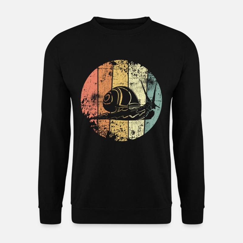 Schnecke Schneckenhaus retro - Unisex Pullover - Schwarz