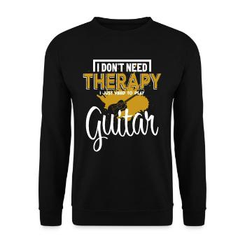 Gitarre Musiker Gitarrist - Unisex Pullover - Schwarz - Vorne - Alina (178cm) & Michal (187cm)