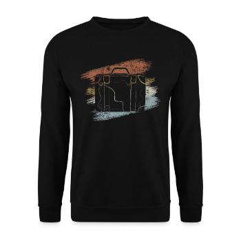 Travel Suitcases Holidaymakers - Unisex Sweatshirt - black - Front - Alina (178cm) & Michal (187cm)