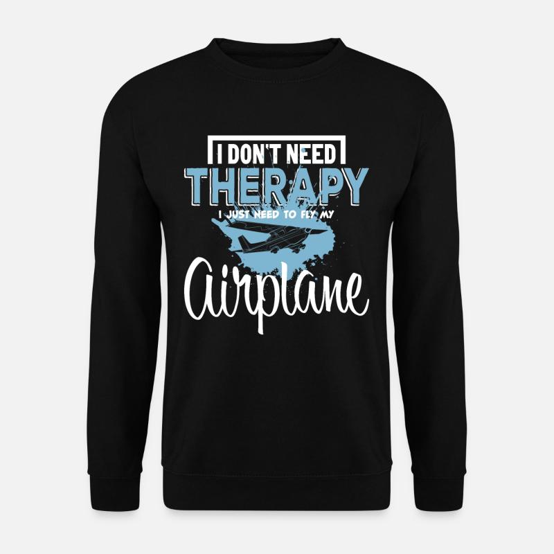 Flugzeug - Unisex Pullover - Schwarz