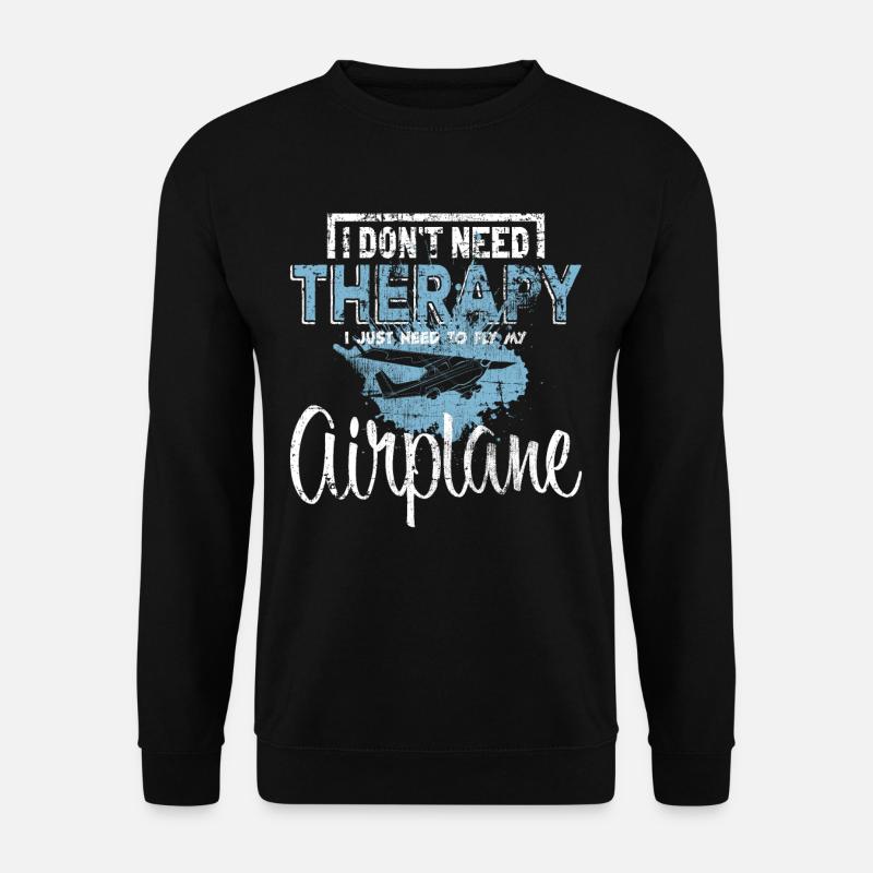 Pilot Flugzeug - Unisex Pullover - Schwarz