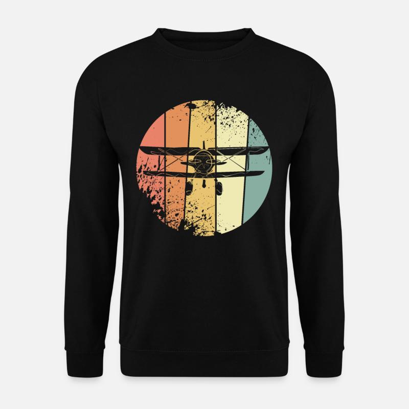 Retro Airplane - Unisex Sweatshirt - black