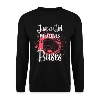 Bus Femme conductrice de bus - Sweat-shirt Unisexe - noir - Devant - Alina (178cm) & Michal (187cm)