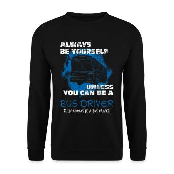 Busfahrer - Unisex Pullover - Schwarz - Vorne - Alina (178cm) & Michal (187cm)