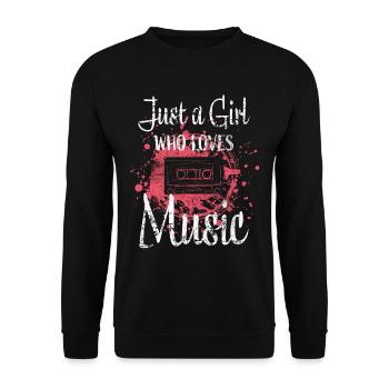 90s Music Girls Musician - Unisex Sweatshirt - black - Front - Alina (178cm) & Michal (187cm)