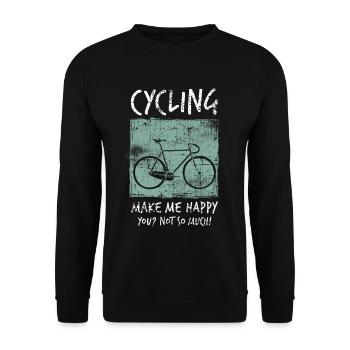 Racer - Unisex Sweatshirt - black - Front - Alina (178cm) & Michal (187cm)