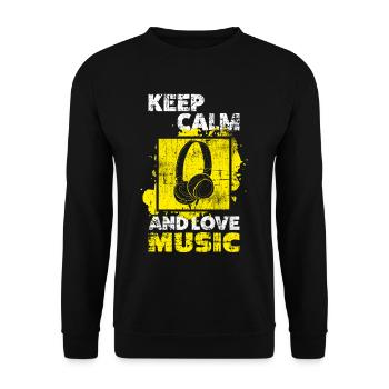 Musik - Unisex Pullover - Schwarz - Vorne - Alina (178cm) & Michal (187cm)