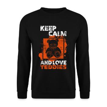Ours en peluche - Sweat-shirt Unisexe - noir - Devant - Alina (178cm) & Michal (187cm)