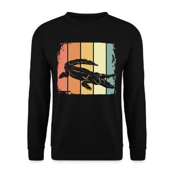 Crocodile - Sweat-shirt Unisexe - noir - Devant - Alina (178cm) & Michal (187cm)