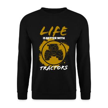Traktor - Unisex Pullover - Schwarz - Vorne - Alina (178cm) & Michal (187cm)