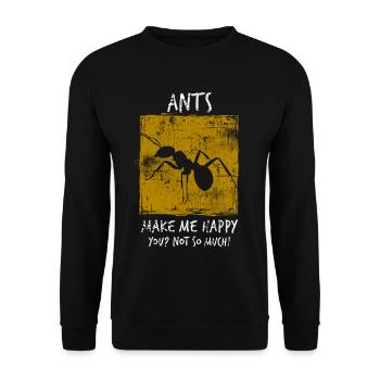 Ameise - Unisex Pullover - Schwarz - Vorne - Alina (178cm) & Michal (187cm)