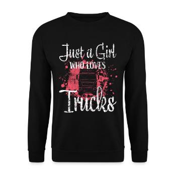 Camion camion fille - Sweat-shirt Unisexe - noir - Devant - Alina (178cm) & Michal (187cm)