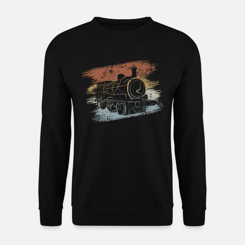 Lokomotive Eisenbahn - Unisex Pullover - Schwarz