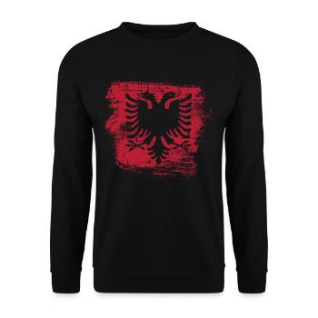 Albanien - Unisex Pullover - Schwarz - Vorne - Alina (178cm) & Michal (187cm)