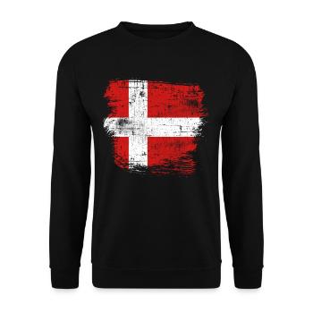 Drapeau du Danemark - Sweat-shirt Unisexe - noir - Devant - Alina (178cm) & Michal (187cm)