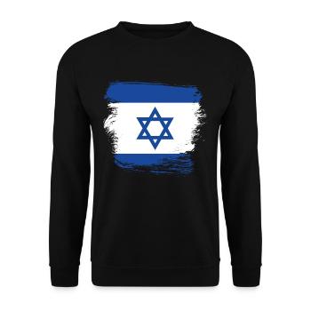 Israel - Unisex Sweatshirt - black - Front - Alina (178cm) & Michal (187cm)