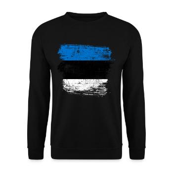 Estonia - Unisex Sweatshirt - black - Front - Alina (178cm) & Michal (187cm)