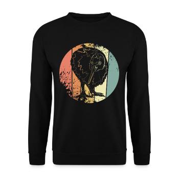Kiwi Neuseeland Backpacker - Unisex Pullover - Schwarz - Vorne - Alina (178cm) & Michal (187cm)