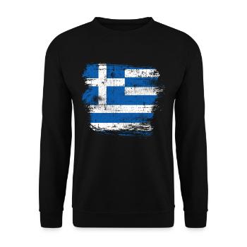 Greece - Unisex Sweatshirt - black - Front - Alina (178cm) & Michal (187cm)