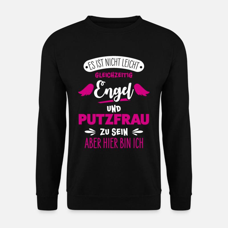 Putzfrau lustig - Unisex Pullover - Schwarz