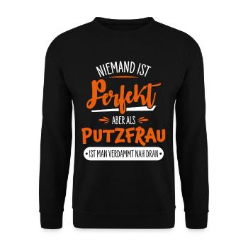 Charwoman - Unisex Sweatshirt - black - Front - Alina (178cm) & Michal (187cm)