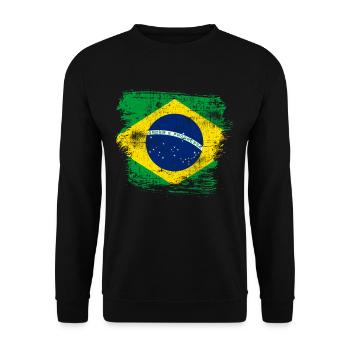 Brasilien - Unisex Pullover - Schwarz - Vorne - Alina (178cm) & Michal (187cm)