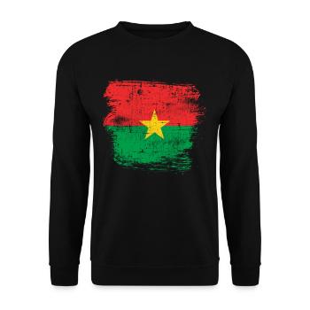 Burkina Faso - Unisex Sweatshirt - black - Front - Alina (178cm) & Michal (187cm)