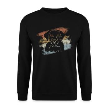 Labrador Hund - Unisex Pullover - Schwarz - Vorne - Alina (178cm) & Michal (187cm)