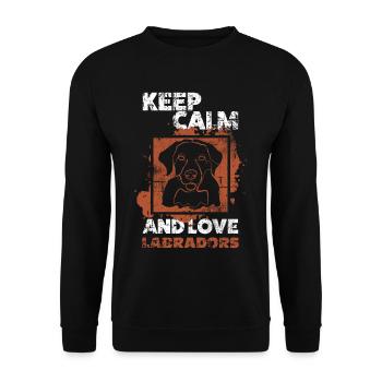 Labrador - Unisex Pullover - Schwarz - Vorne - Alina (178cm) & Michal (187cm)